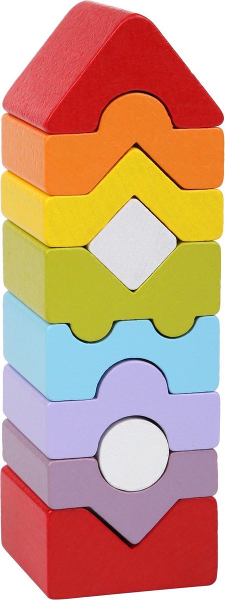 Cubika houten stapeltoren middel