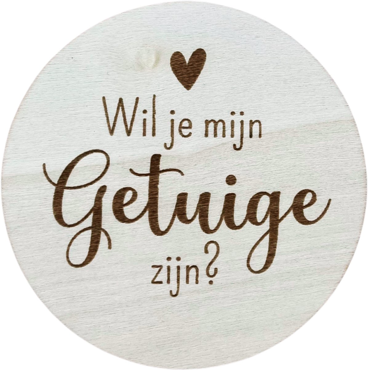 Wil jij mijn getuige zijn?” Onderzetter – Uniek cadeau voor je getuige met hartje