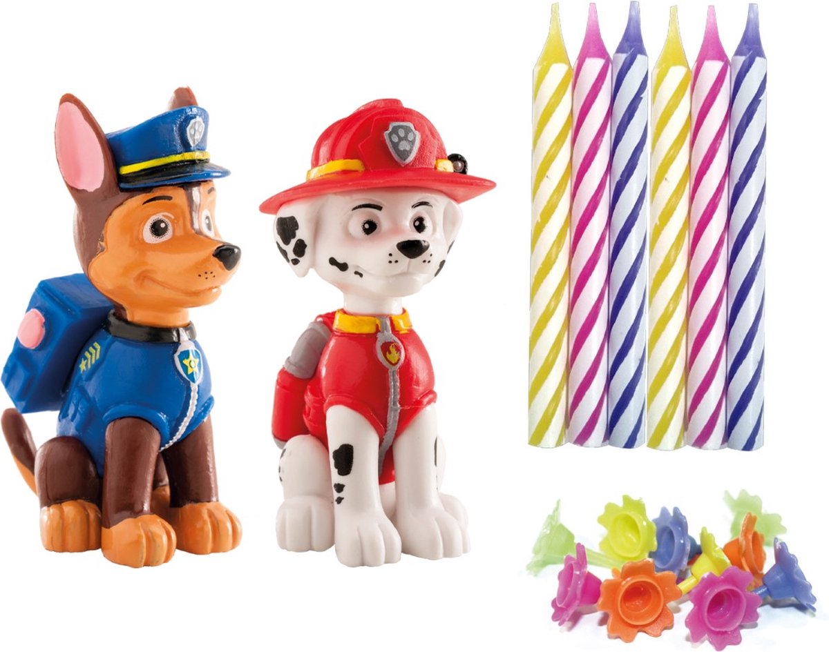 Dekora Paw Patrol Cake Topper pk/2 & Candles pk/10