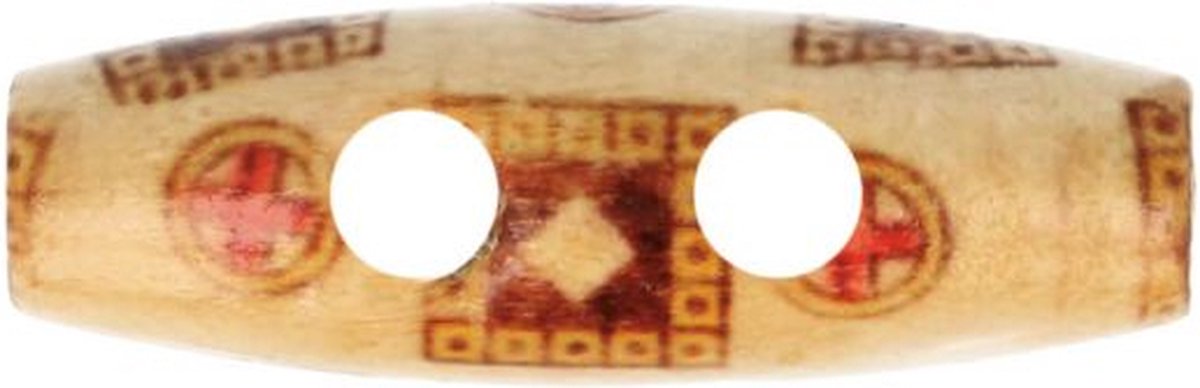 HOUTEN KNEBEL BEWERKT 30MM