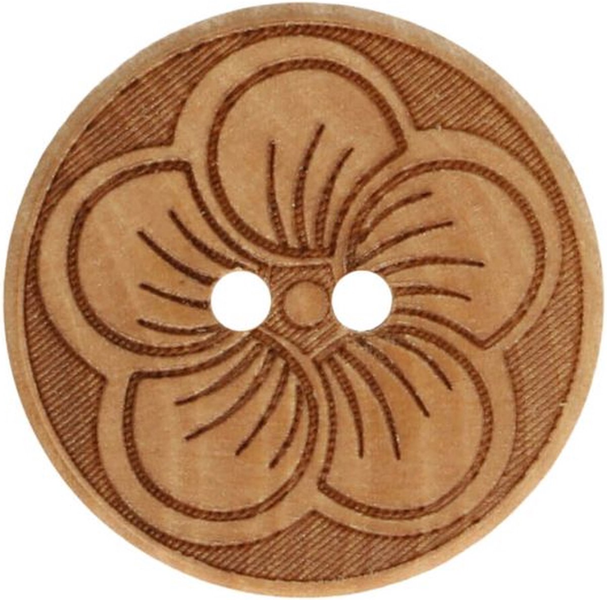 KNOOP HOUT MET BLOEM 20MM