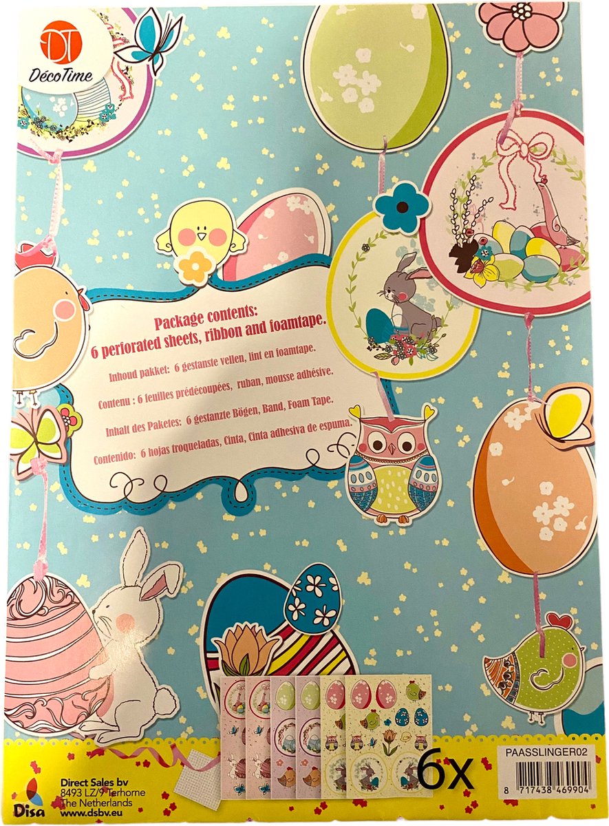 Decotime - Maak je eigen paasslinger - Pasen - Knutselpakket - Slinger - Versiering - Paasdecoratie