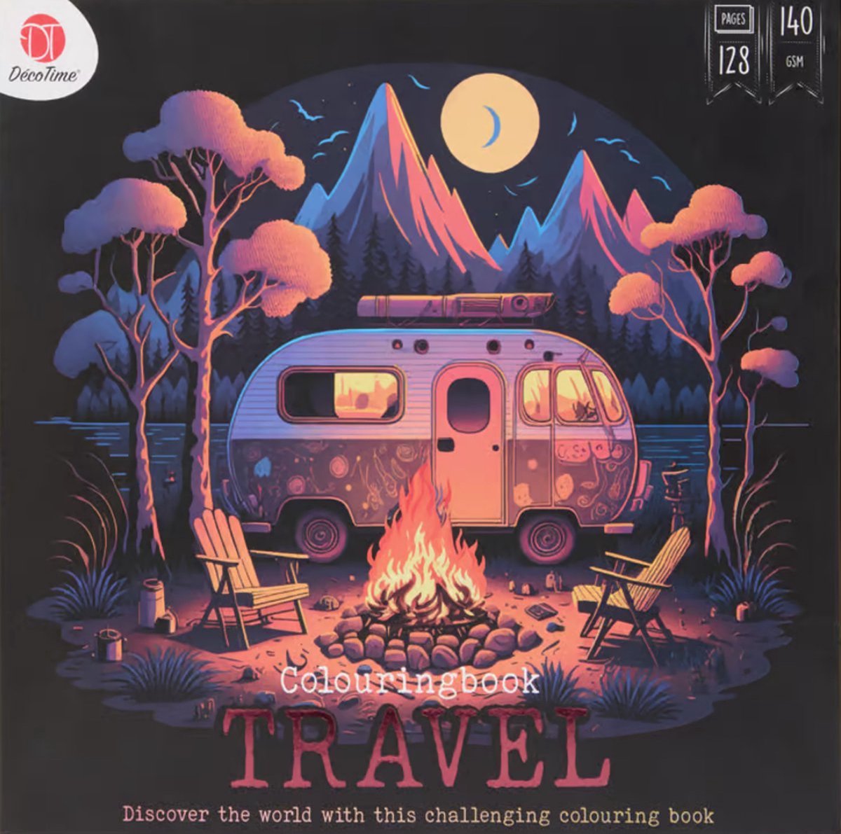 Decotime XL - Kleurboek Volwassenen Reizen - XL Formaat - 128 Paginas