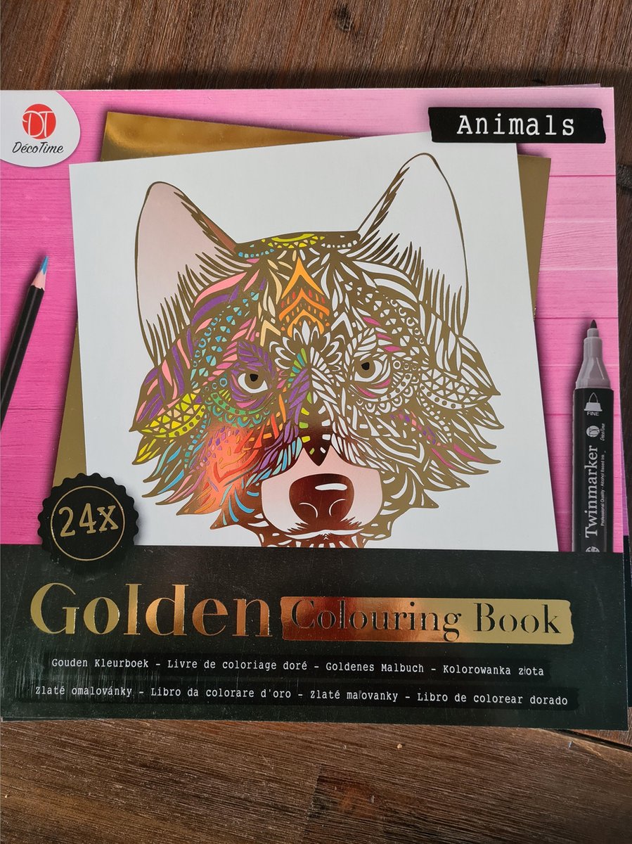 Gouden kleurboek - Goud - Kleuren - Animals - Dieren