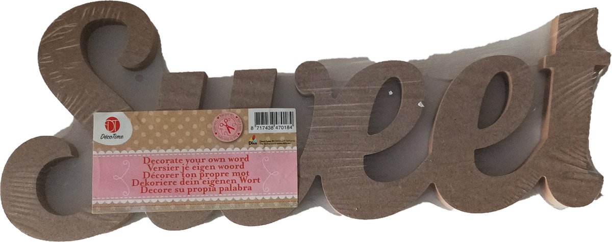 Knutsel Figuur - versier je eigen woord SWEET