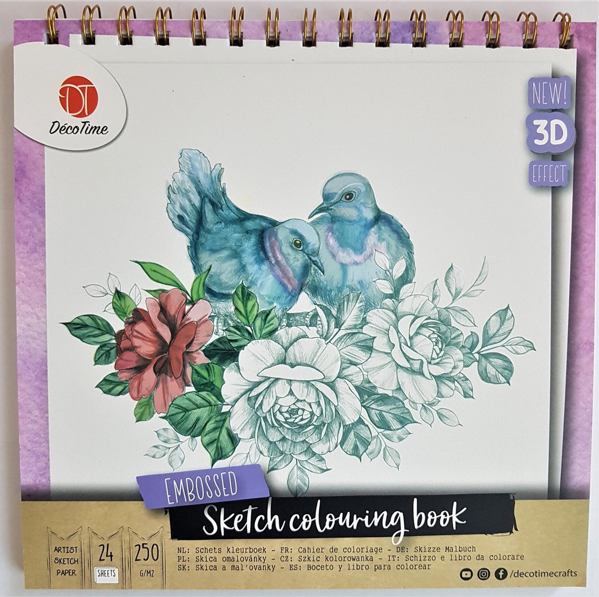 Schets kleurboek 3D / Kleurboek 3D / Natuur