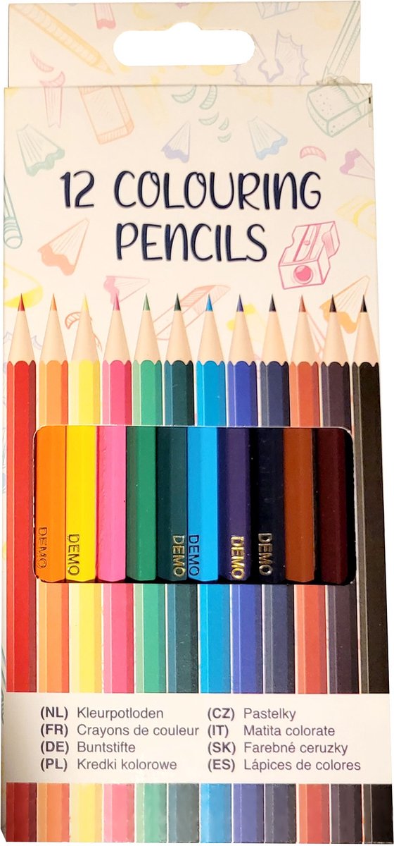 12 Stuks Potloden - Meerdere Kleuren - Tekenen