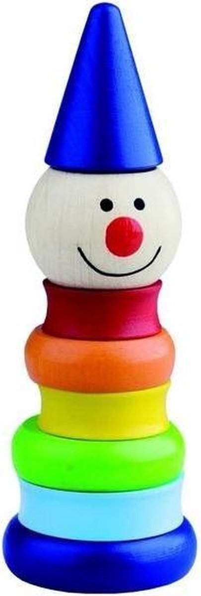 Detoa Stapeltoren Clown Junior 17,5 Cm Hout 8-delig