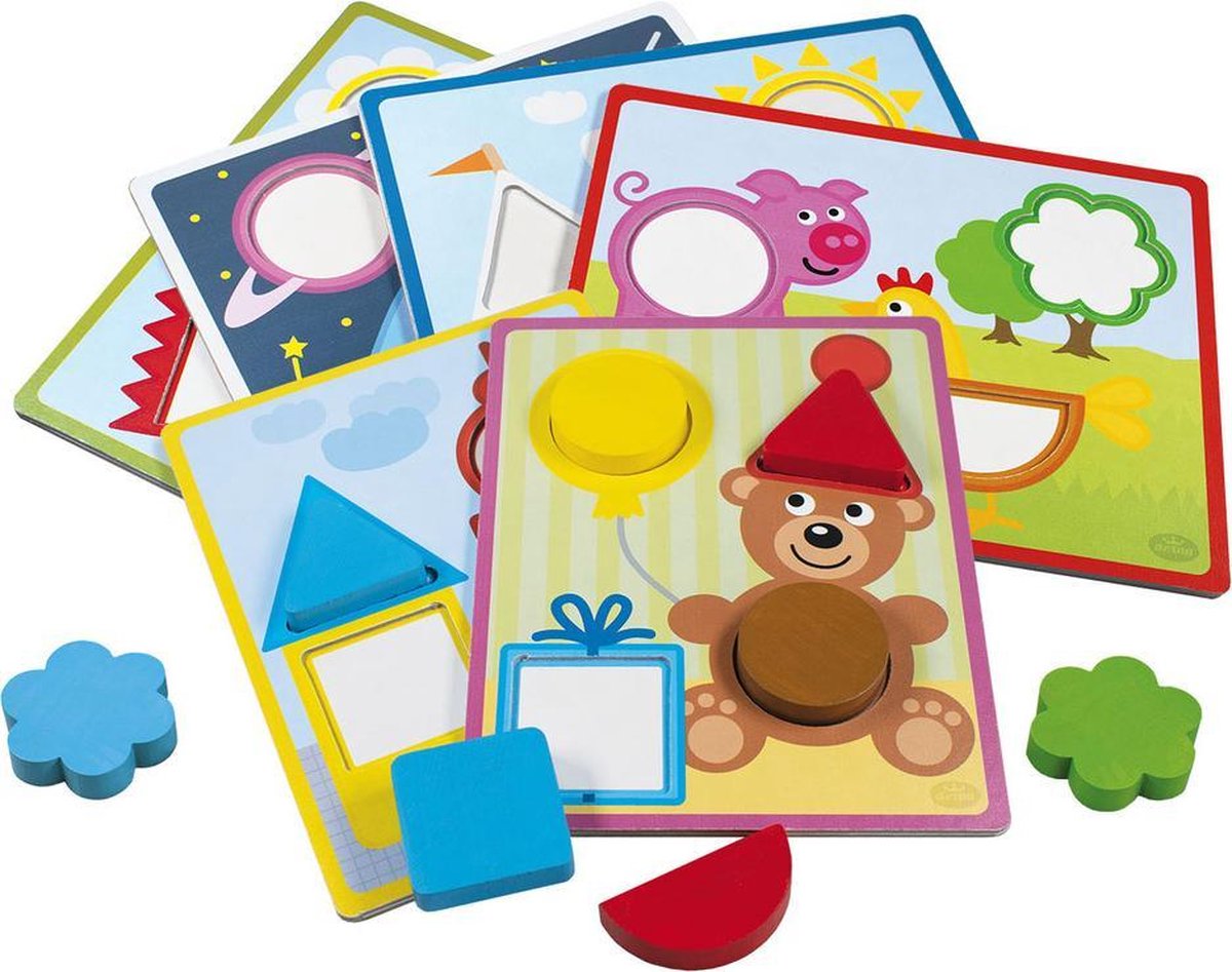 Detoa Vormenpuzzel Junior Hout/karton 21-delig