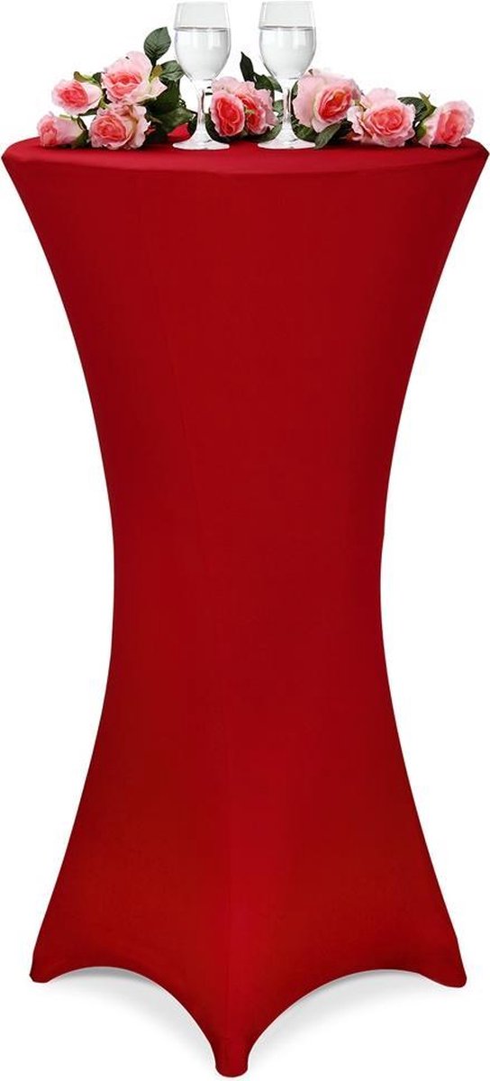 Deuba Statafel tafelhoes bordeaux Ø80cm