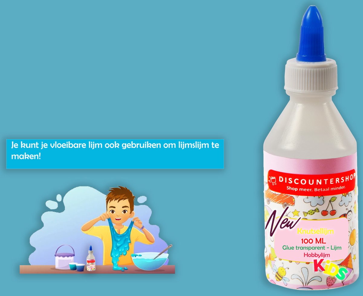 1x Knutsellijm 100ml - Knutsellijm - Lijm - All purpose glue - Glue - Kinderlijm - Knutselen - Goedkope knutsellijm