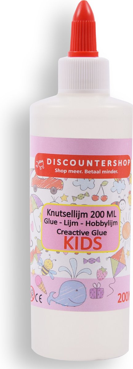 1x -Knutsellijm 200ml - Knutsellijm - Lijm - All purpose glue - Glue - Kinderlijm - Knutselen - Goedkope knutsellijm -