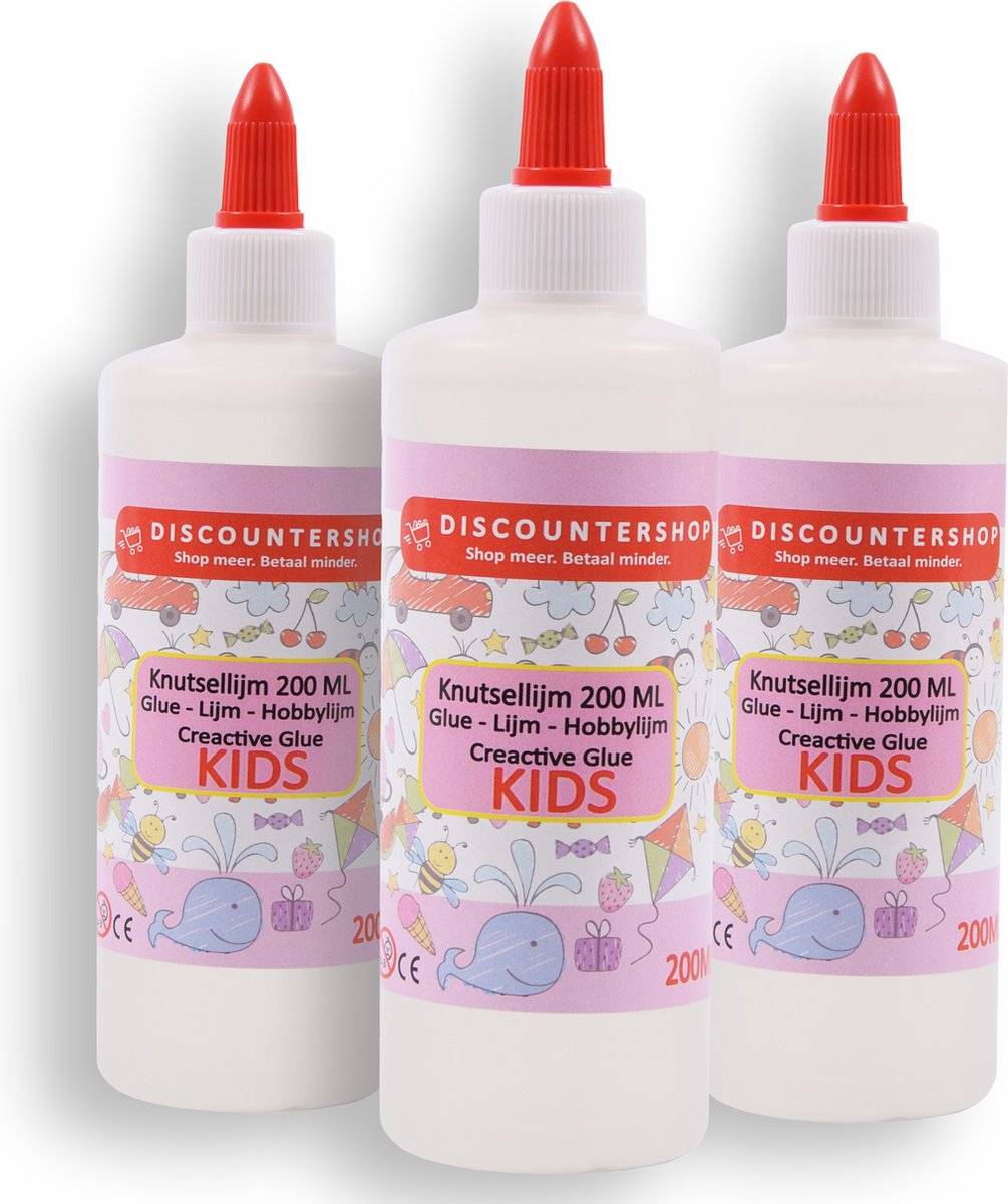 3 stuks -Knutsellijm 600ml - Lijm - All purpose glue - Glue - Kinderlijm - Knutselen - Goedkope knutsellijm - Doorzichtige knutsellijm - Knutsellijm 600 ml - Lijm - All purpose glue - Glue - Kinderlijm - Knutselen - Goedkope knutsellijm -