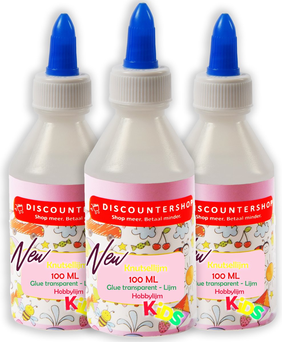3x Knutsellijm 100ml - Knutsellijm - Lijm - All purpose glue - Glue - Kinderlijm - Knutselen - Goedkope knutsellijm