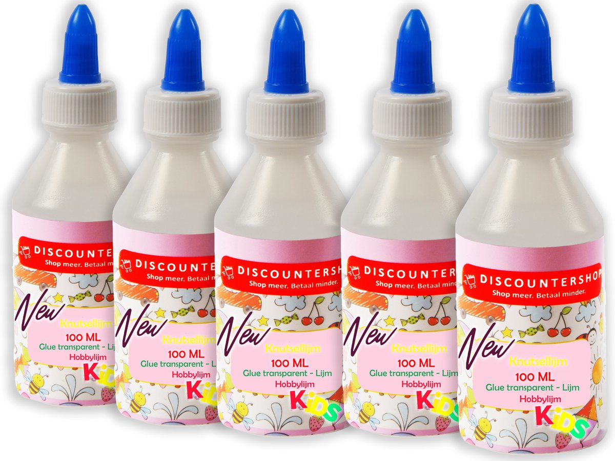 5x Knutsellijm 100ml - Knutsellijm - Lijm - All purpose glue - Glue - Kinderlijm - Knutselen - Goedkope knutsellijm