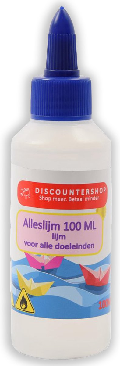 Hobbylijm universeel Alleslijm 100ML - Lijm voor papier - Lijm voor karton - Lijm voor textiel - Lijm voor piepschuim.