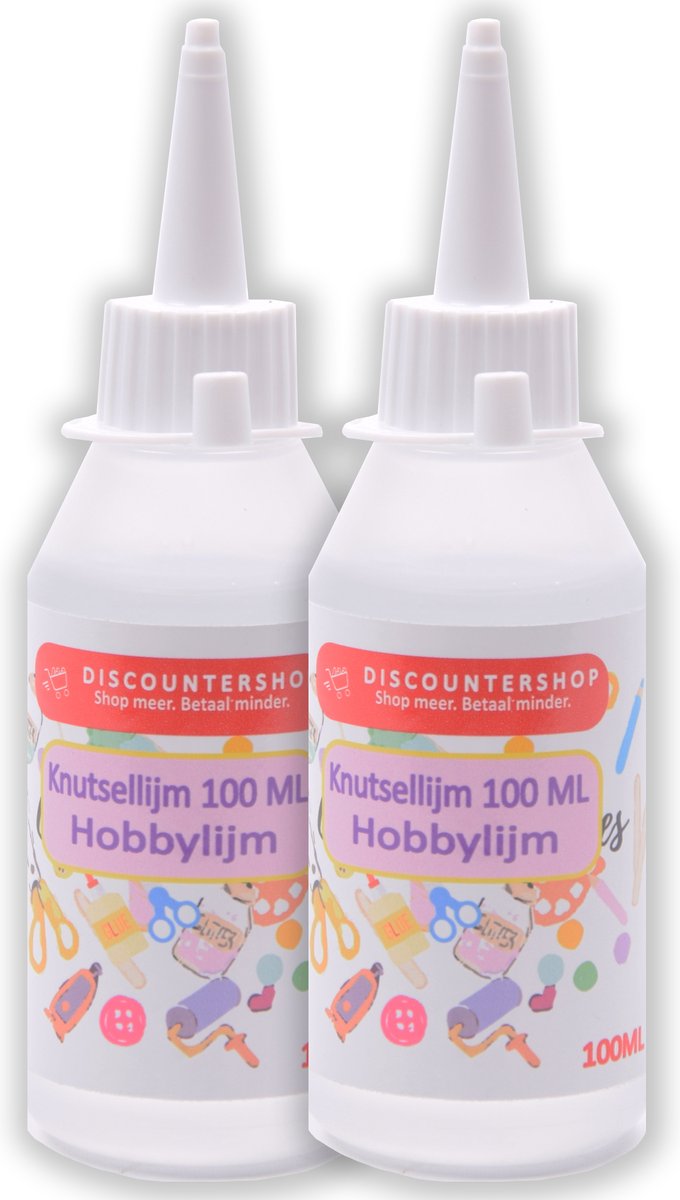 Knutsellijm 200 ml - 2x 100ml - Knutsellijm - Lijm - All purpose glue - Glue - Kinderlijm - Knutselen - Goedkope knutsellijm -