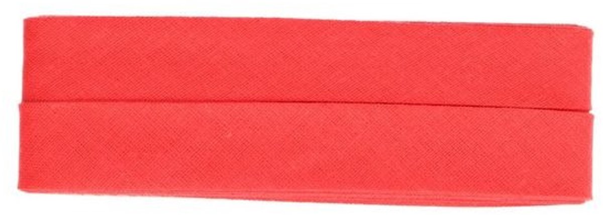 Biaisband katoen 12mm breed - lengte 5 meter - kleur roze 635/755