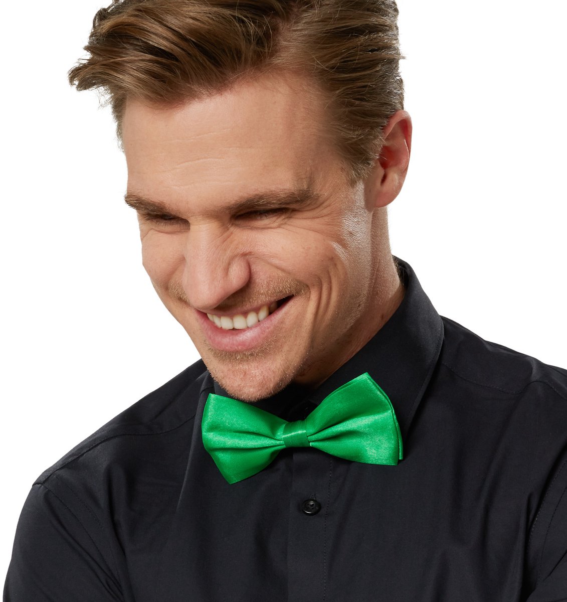 dressforfun - eenkleurige vlinderstrik - groen - Verkleedkleding carnaval - Halloween -Verkleden - Feestkleding - Carnavalskleding - Feest - Partykleding