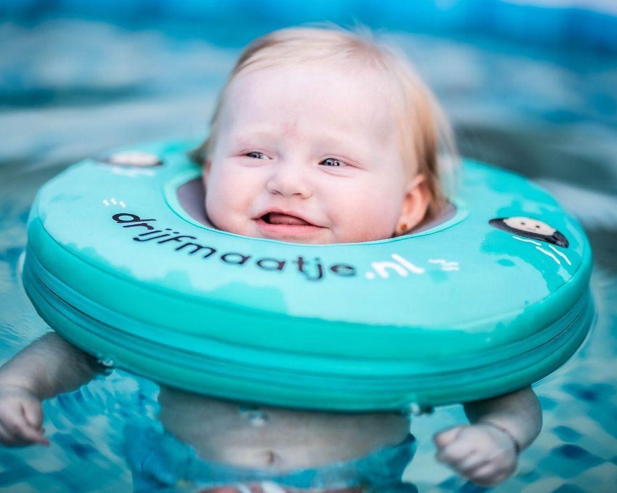 baby zwemband - drijfmaatje - nekring - baby float - babyzwemmen - lekvrij - 0-12 maanden - groen