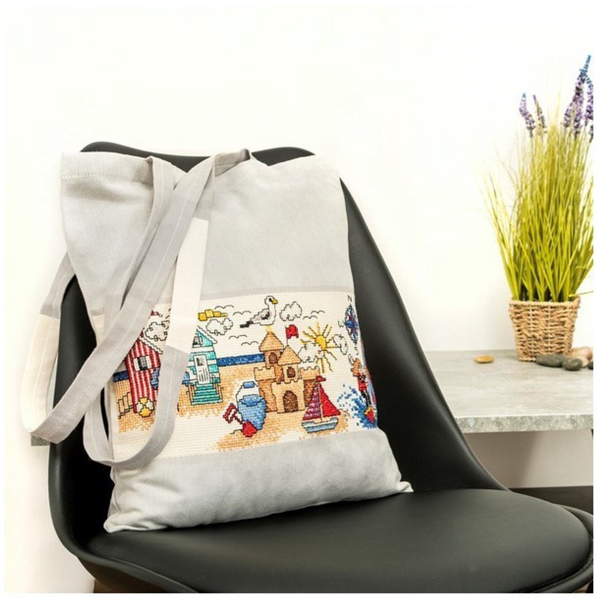 Draagtas met strandmotief