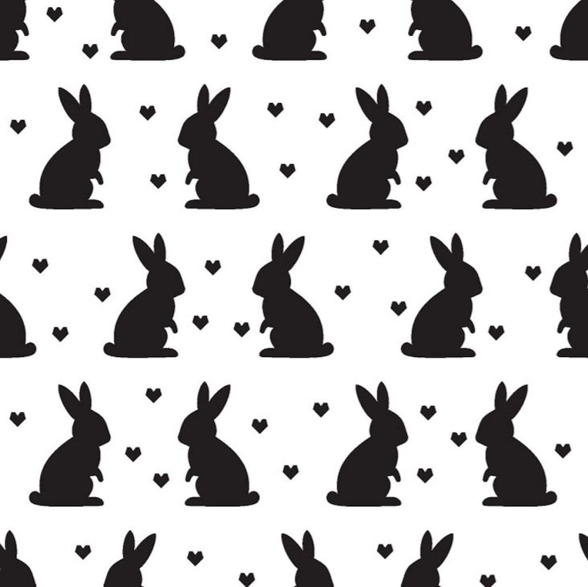 Duni Servetten Bunnies Black 33x33 cm