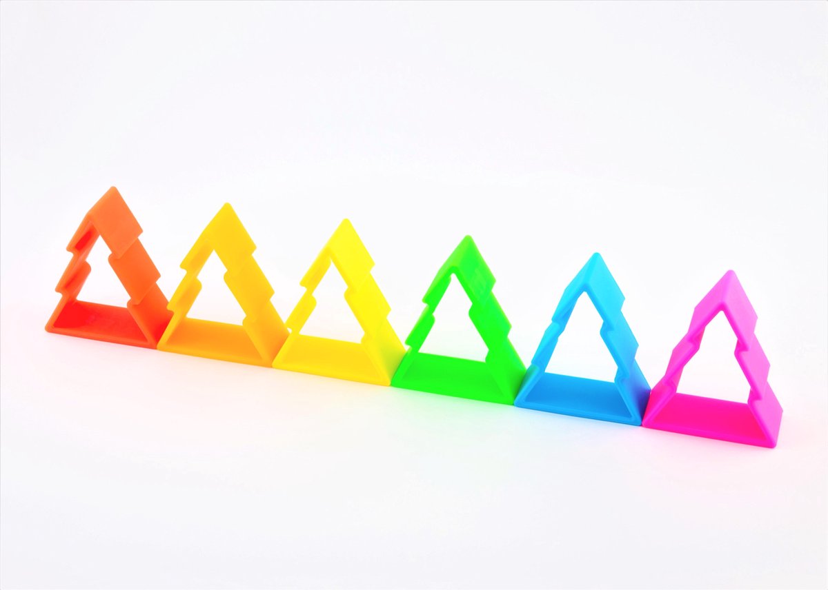 Dëna bijt - en grijpspeelgoed - 6 trees - Neon Kleuren