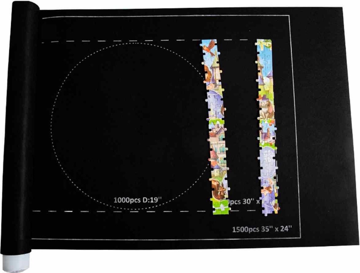 Puzzelmat in vilt - Zwart