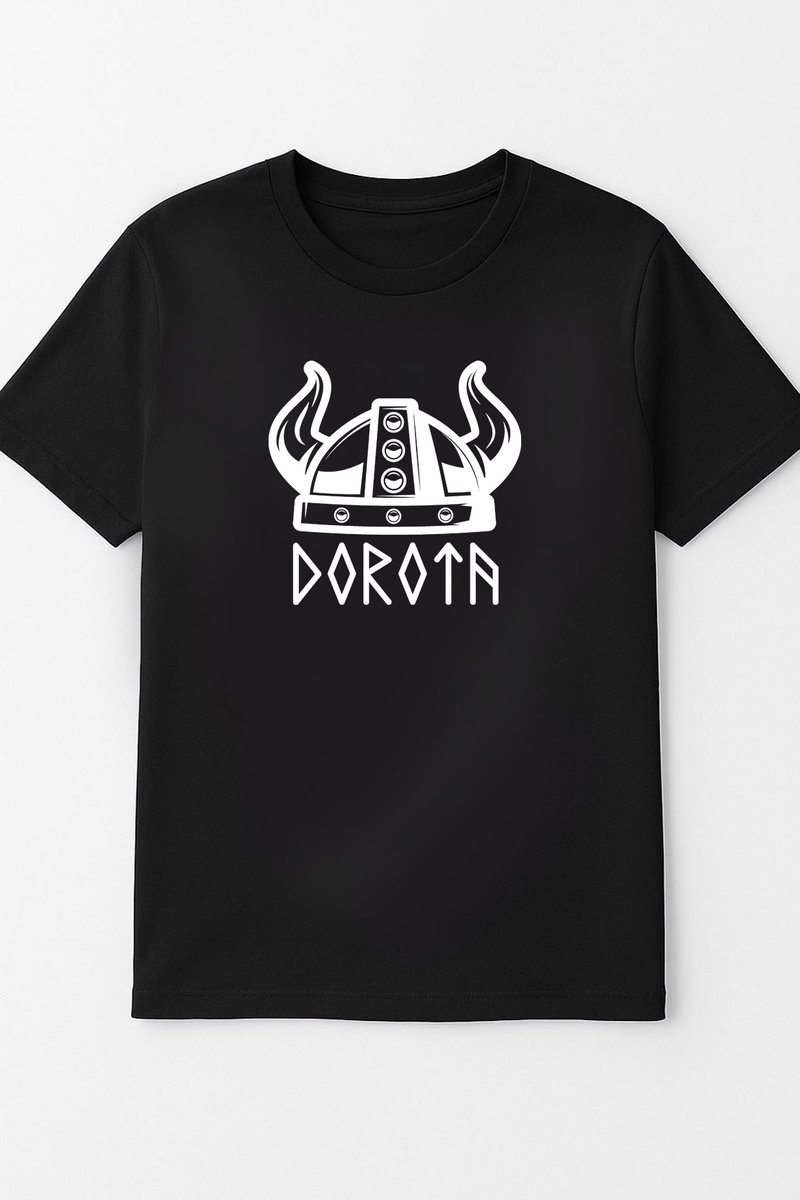 Gepersonaliseerd T-shirt met naam in Noorse runen – unisex-shirt zwart-katoen-maat M-verjaardagscadeau-Scandinavische/Viking kleding-naam in Noorse runen shirt