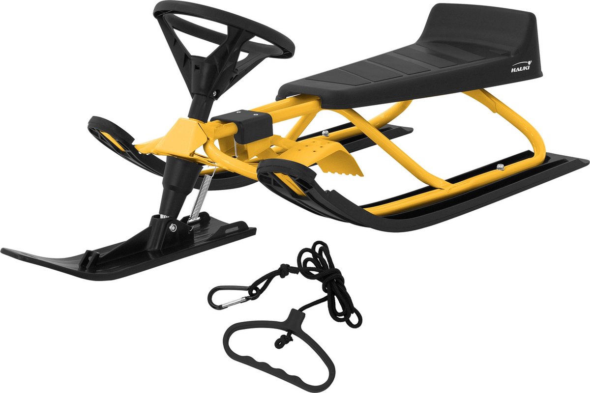 Stuurslee voor gele kinderen vanaf 5 jaar tot 90kg Zitting met rugleuning