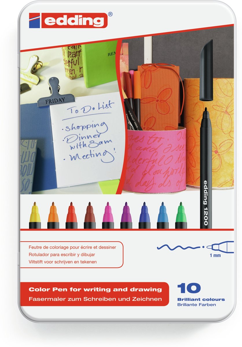   1200 kleurstiften 1 mm. Set van 10 stuks
