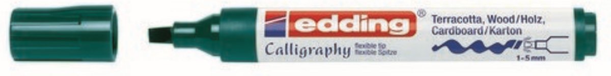  -1455 kalligrafie marker flexibel flesgroen 10 Stuks