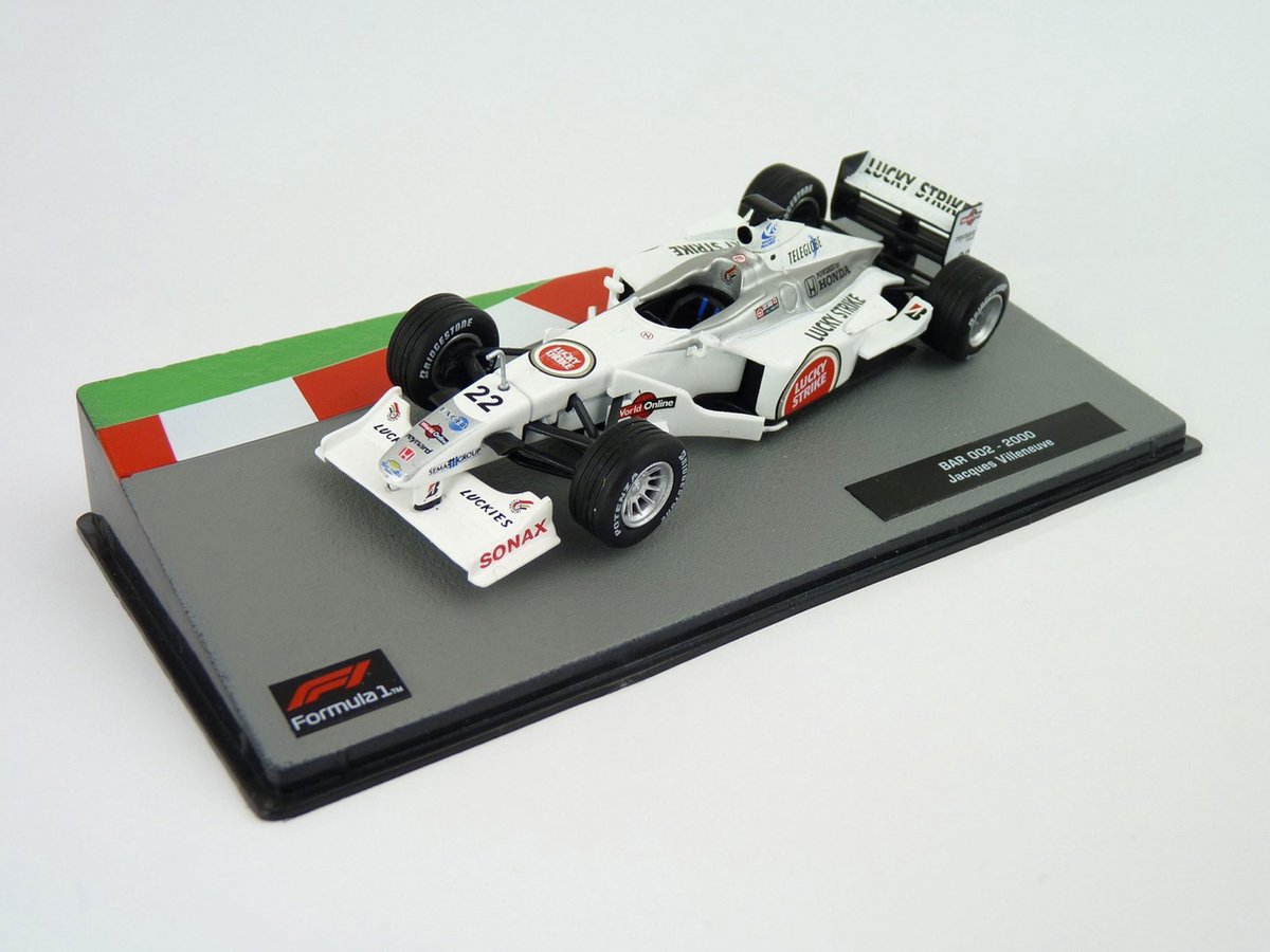 Altaya Formule 1 miniatuur auto - BAR Honda 002 Jacques Villeneuve 2000 - Schaal 1:43