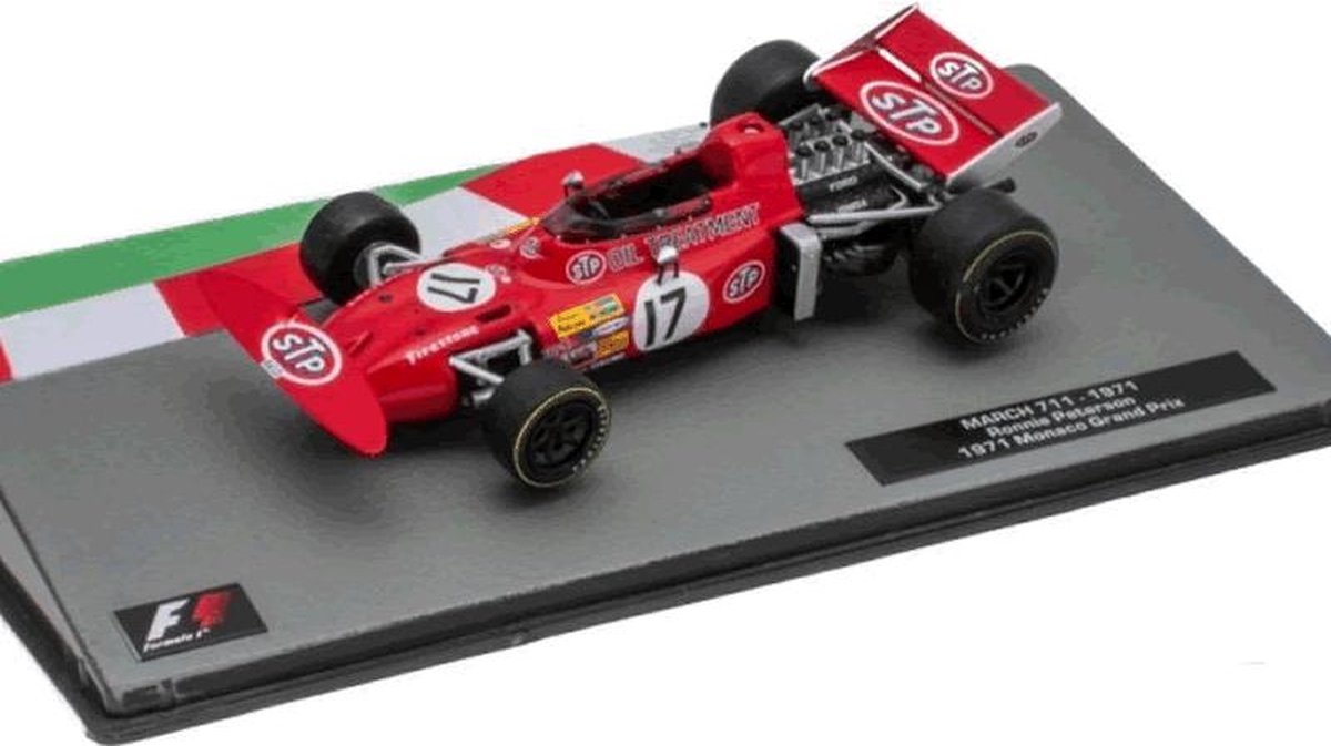 March 711 RONNIE PETERSON MONACO GRAND PRIX 1971 - Edition Atlas miniatuur Formule 1 auto  1:43