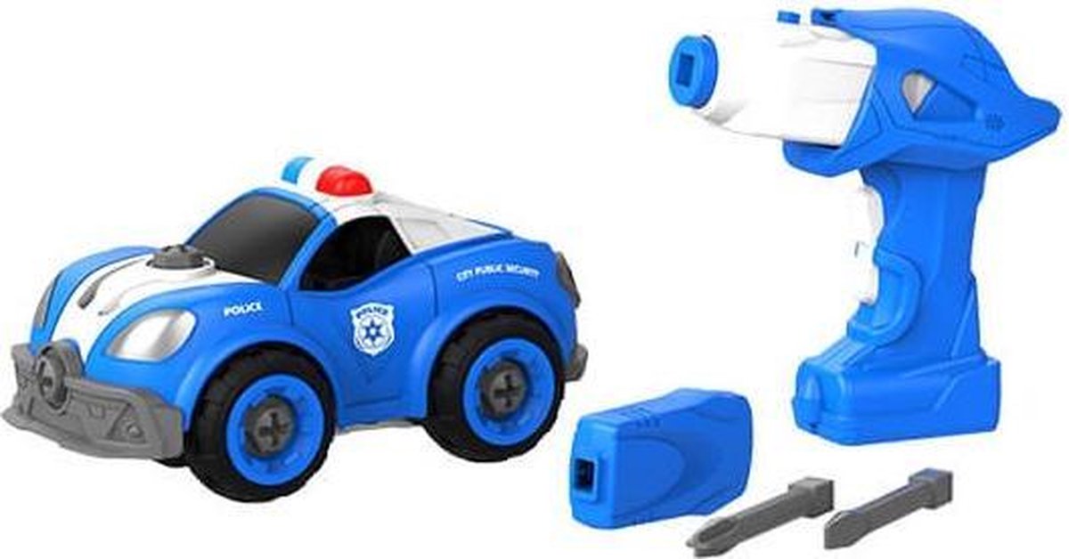 Edushape doe-het-zelf Truck + afstandsbediening (op batterijen) Politie