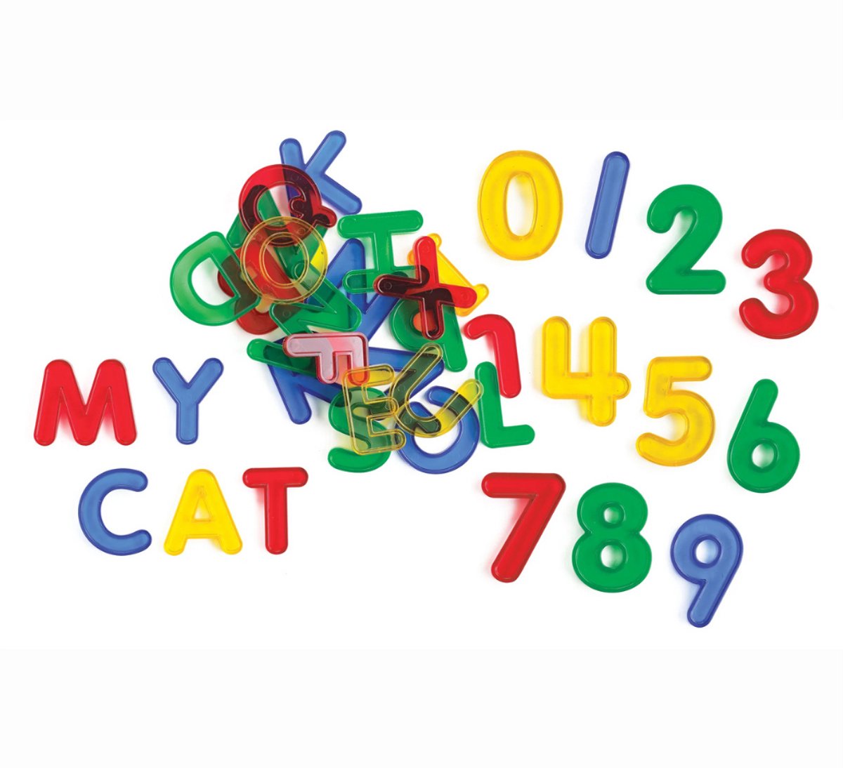 Transparante letters - hoofdletters + getallen (26 + 10)