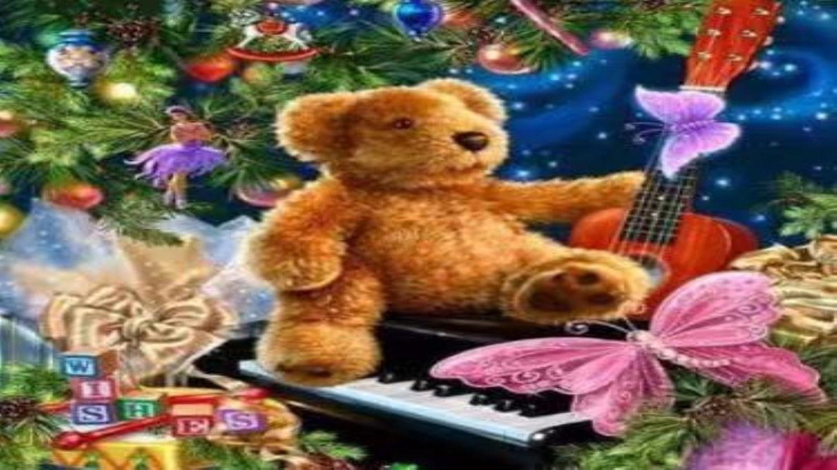 Diamond  Painting Teddybeer  40 x50  Vierkante steentjes
