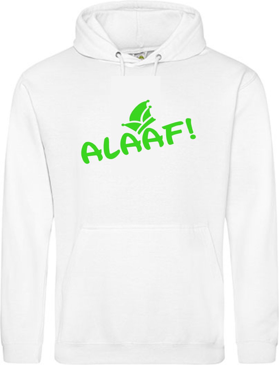 Carnavals Hoodie trui ALAAF in Neon Groen Large Unisex - Specialties by EIZOOK