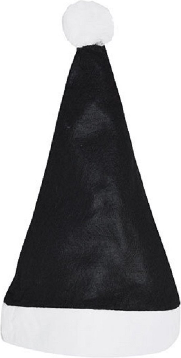Eizook 10 Kerstmutsen - one size fits all - Zwart - WIT