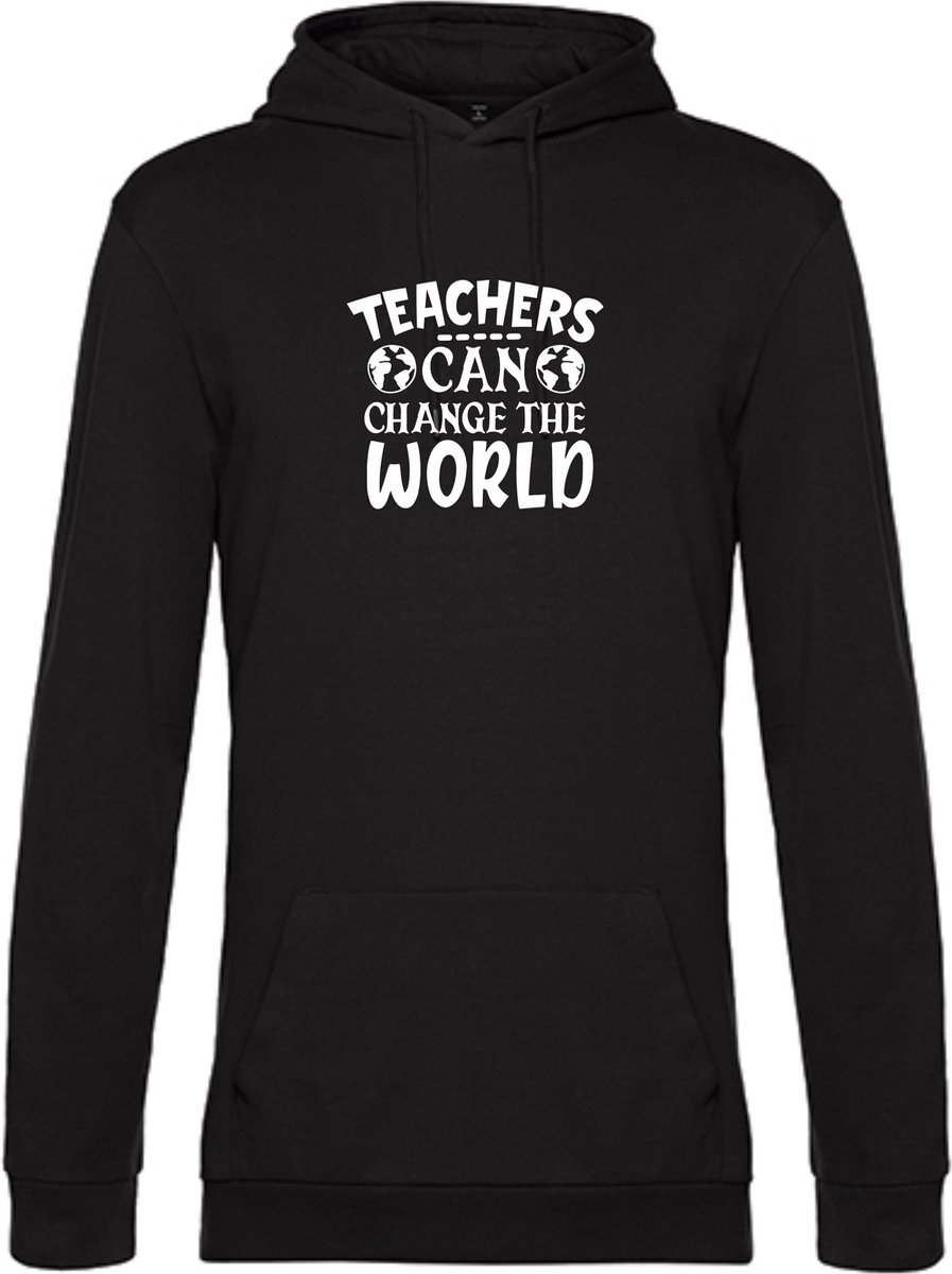 UNISEX HOODIE HOODIE LEERKRACHT LERAAR TEACHERS CAN CHANGE THE WORLD LUDIEK X-LARGE