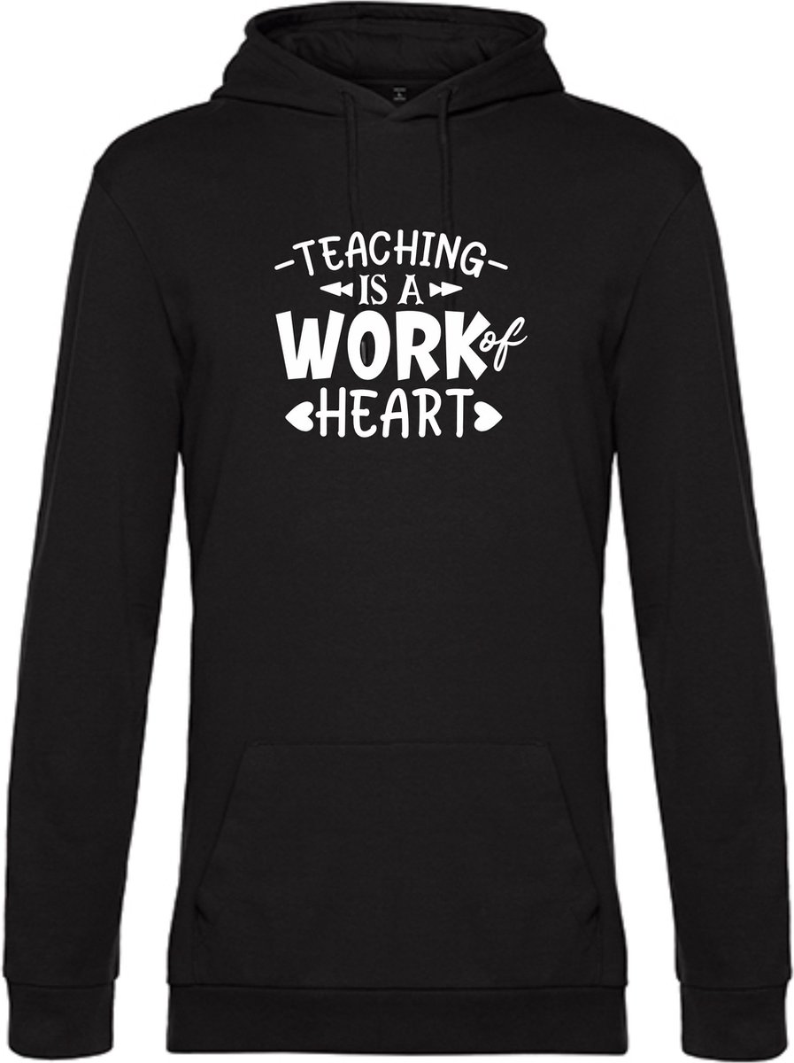 UNISEX HOODIE HOODIE LEERKRACHT LERAAR TEACHING IS A WORK HEART LUDIEK 2X-LARGE