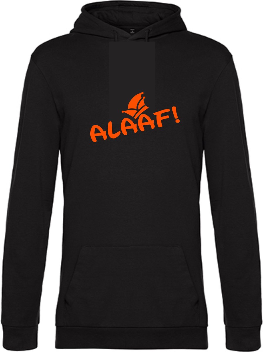 Zwarte Carnavals Hoodie trui ALAAF in Neon Oranje Xlarge Unisex - Specialties by EIZOOK