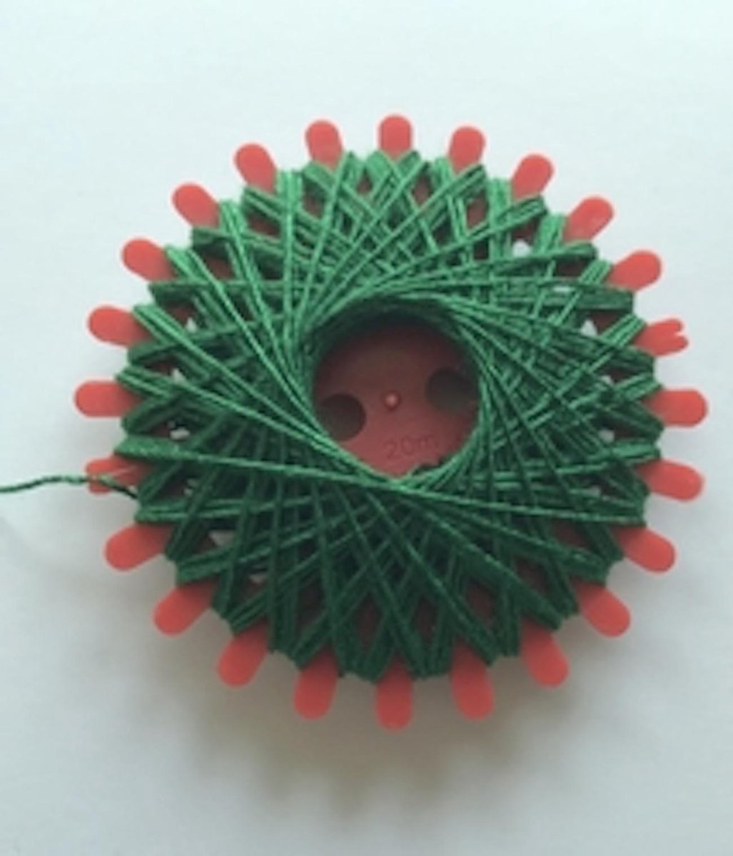 ijzergaren - 20 meter 20/3 - polyester garen - groen - kerstgroen