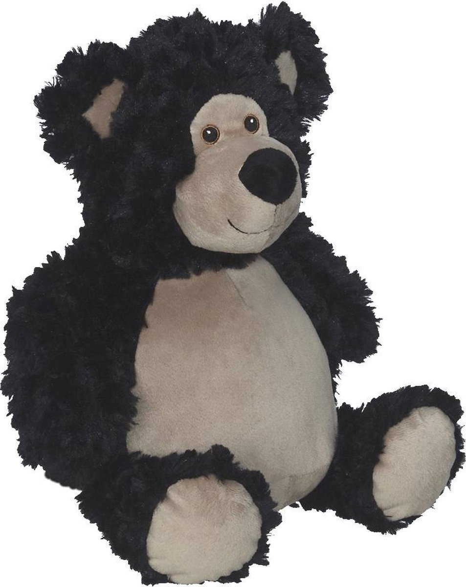 Borduurknuffel Bobby Beer Zwart
