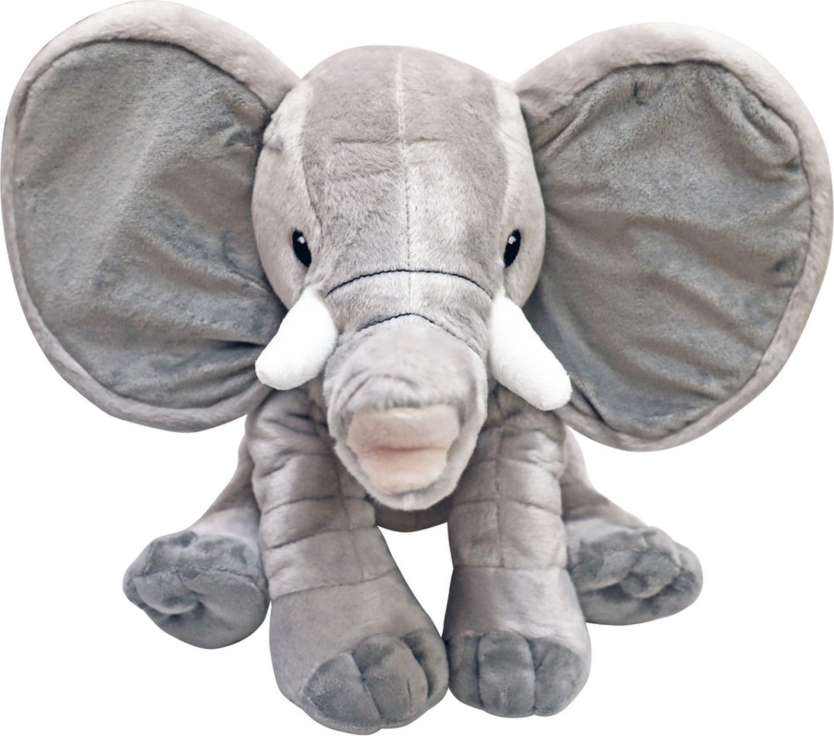 Borduurknuffel Olifant Ear Buddy - Grijs