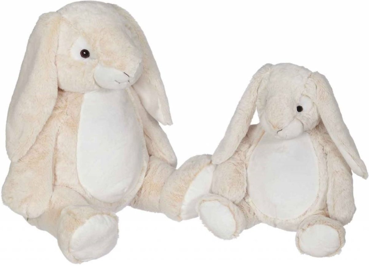 Kuffel konijn Bella om te borduren met een naam of tekst