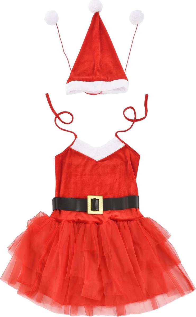 Kerstkostuum voor vrouwen verkleedkleiding