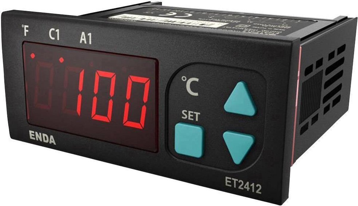 Enda ET2412-230-08 Temperatuurregelaar NTC -60 tot 150 °C Relais 8 A (l x b x h) 71 x 77 x 35 mm