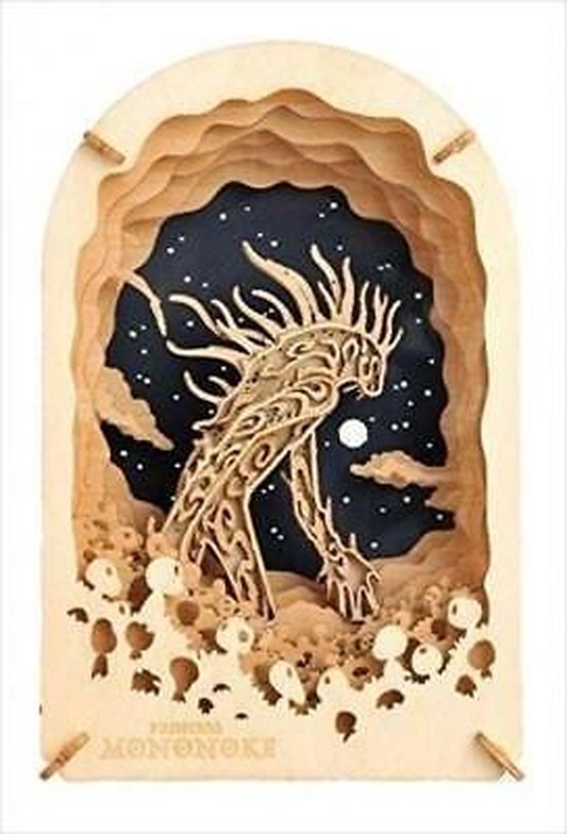 Ghibli - Prinses Mononoke - Night Walker Wood Style Paper Theater