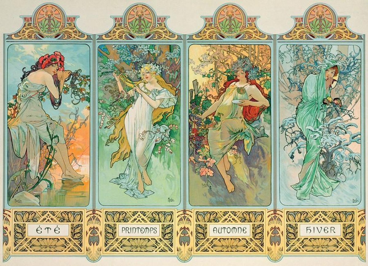 Eurographics - Fine Art Collection - Alphonse Mucha - The four seasons